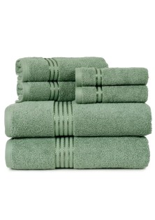 Solid Bath Towels And Washcloths 6pc Green