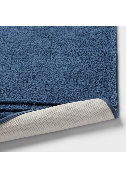 Non Skid Bath Rug Set Blue 