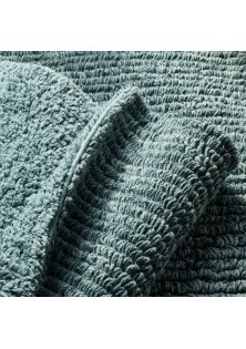 Organic Melange Reversible Bath Rug Teal 