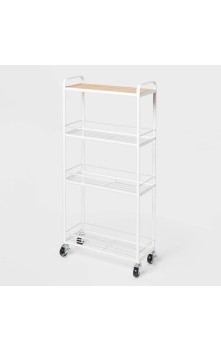 Skinny Storage Cart Matte White