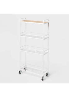 Skinny Storage Cart Matte White