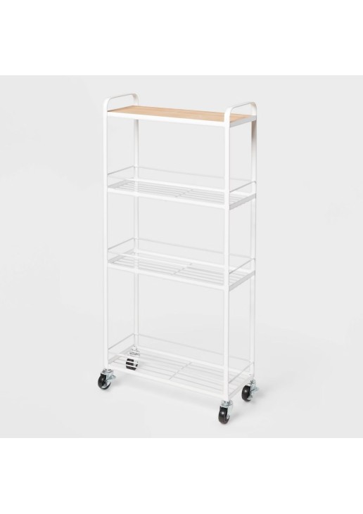 Skinny Storage Cart Matte White