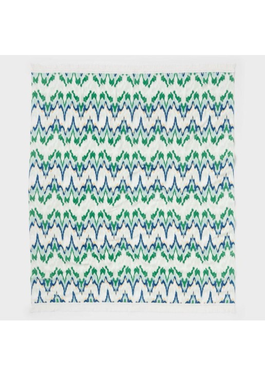 Ikat Green Oversized Jumbo Beach Towel 