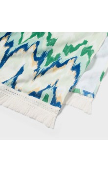 Ikat Green Oversized Jumbo Beach Towel 