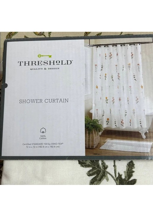 Threshold Botanical Floral Shower Curtain 