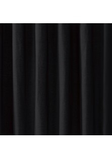 Brooklyn Loom Solid Cotton Percale Shower Curtain Black
