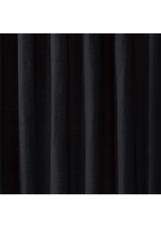 Brooklyn Loom Solid Cotton Percale Shower Curtain Black