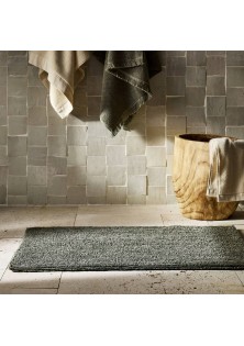 Organic Melange Reversible Bath Rug Olive 