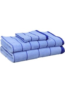6pc Bath towel set stripped 