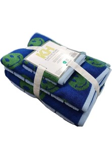 6pc Bath towel set stripped 