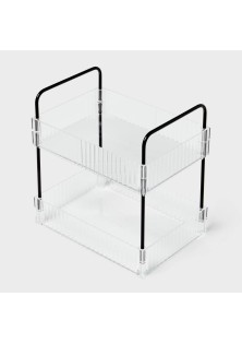 Clear Ribbed Acrylic Tiered Tray 