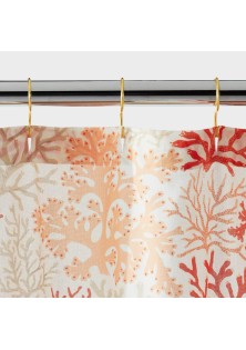 Coral Branch Shower Curtain Set Off-White Coral Branch Shower Curtain Set Off-White