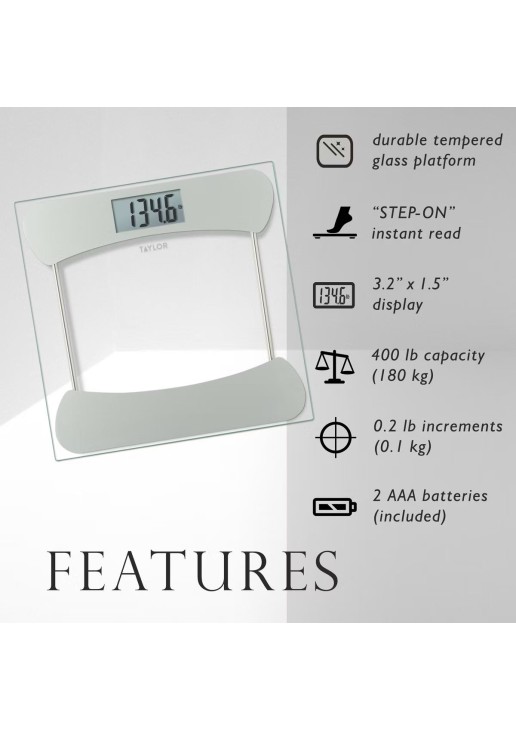 Taylor Digital Glass Bathroom Scale