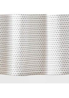 Woven Dot Line Shower Curtain Ivory/Black