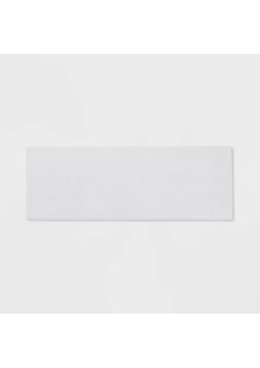 Everyday Chenille Bath Runner White