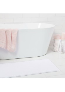 Everyday Chenille Bath Runner White