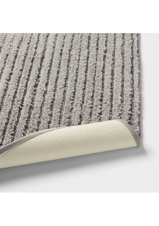 2pk Quick Dry Bath Rug Set Jet Gray 