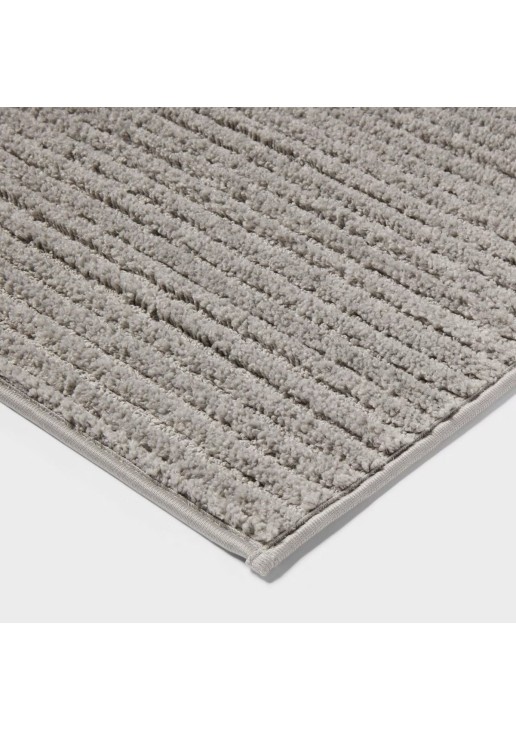 2pk Quick Dry Bath Rug Set Jet Gray 