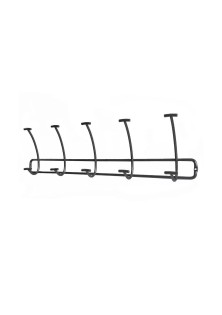 Bent Wire 5 Hooks Rail Black