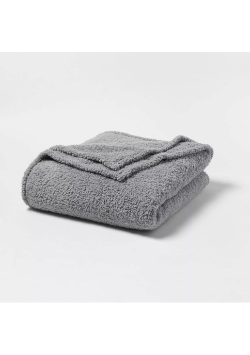 Faux shearling blanket