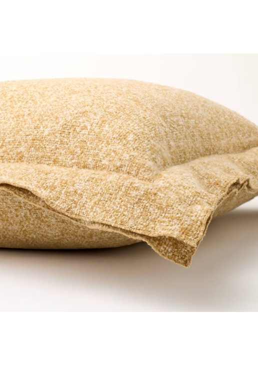 Oversized Heather Square Throw Pillow Dark Tan/Cream