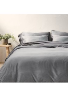 King Rayon from Bamboo Duvet Set Dark Gray 