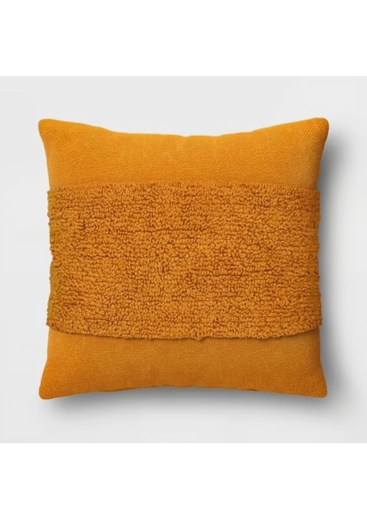 Cotton Tufted Square throw pillow
