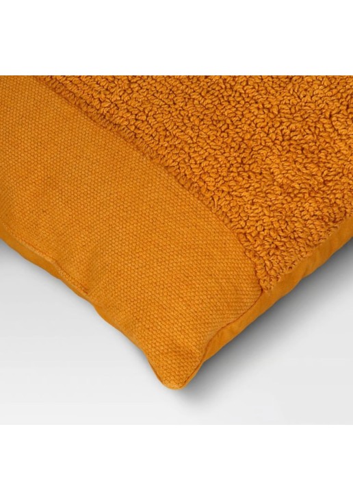 Cotton Tufted Square throw pillow