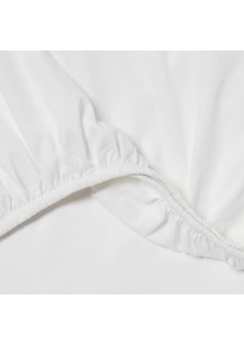 Dull easy care, cotton blend satin fitted sheet white Dull easy care, cotton blend satin fitted sheet white