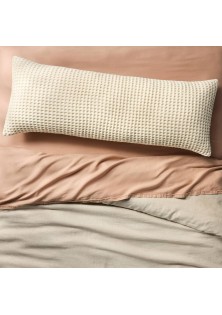 Waffle Body Pillow Cover Natural