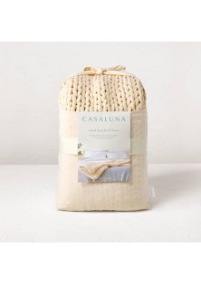Oversized Solid Bed Throw Natural