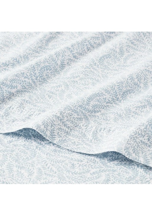  Organic Percale Sheet Set Blue Floral 