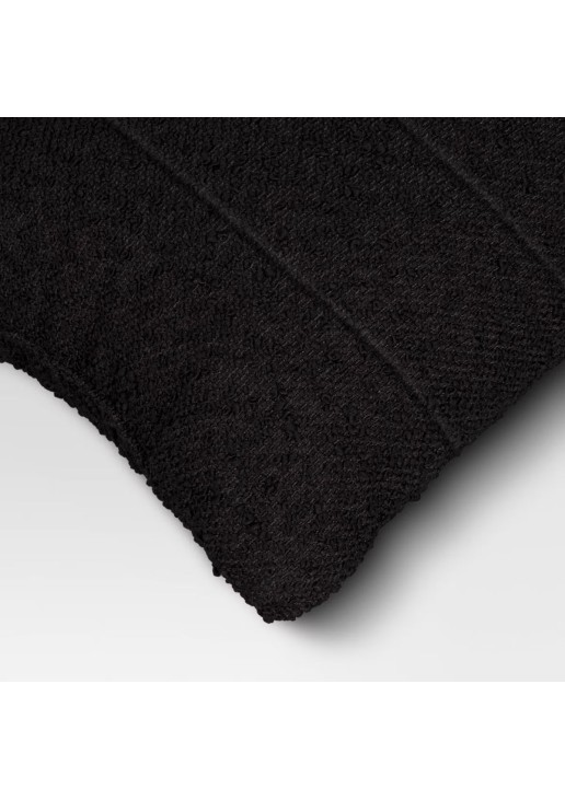  Channeled Boucle Lumbar Throw Pillow 