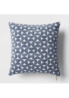 Velvet Jacquard Geo Square Throw Pillow