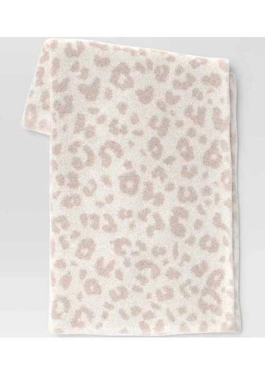 Cozy Feathery Knit Cheetah Throw Blanket