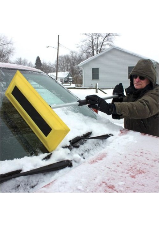 Telescoping Snowbroom With Swiveling Foam Blade