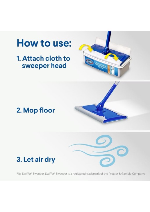 Clorox Rain Clean Disinfecting Mopping Cloth 