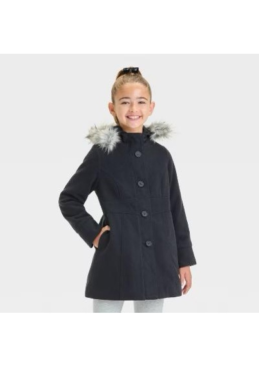 Girls' Faux Fur Jacket Cat & Jack