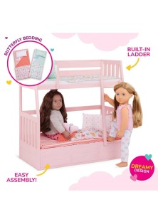 Our Generation Dreams for Two Pink Bunk Beds Accessory Set