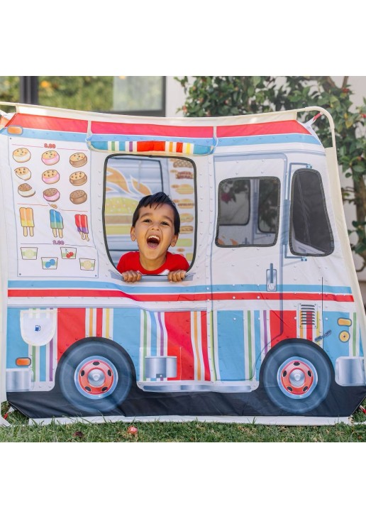 Double-Sided Food Truck Play Tent - Ice Cream And BBQ